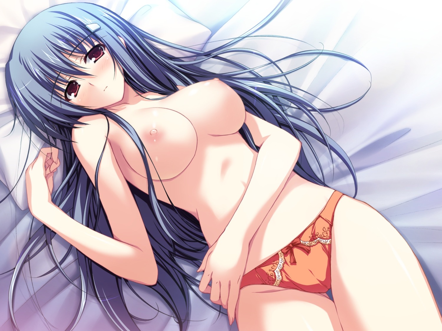 akatsuki_no_goei cameltoe game_cg kanzaki_moe nipples pantsu syangrila tomose_shunsaku topless