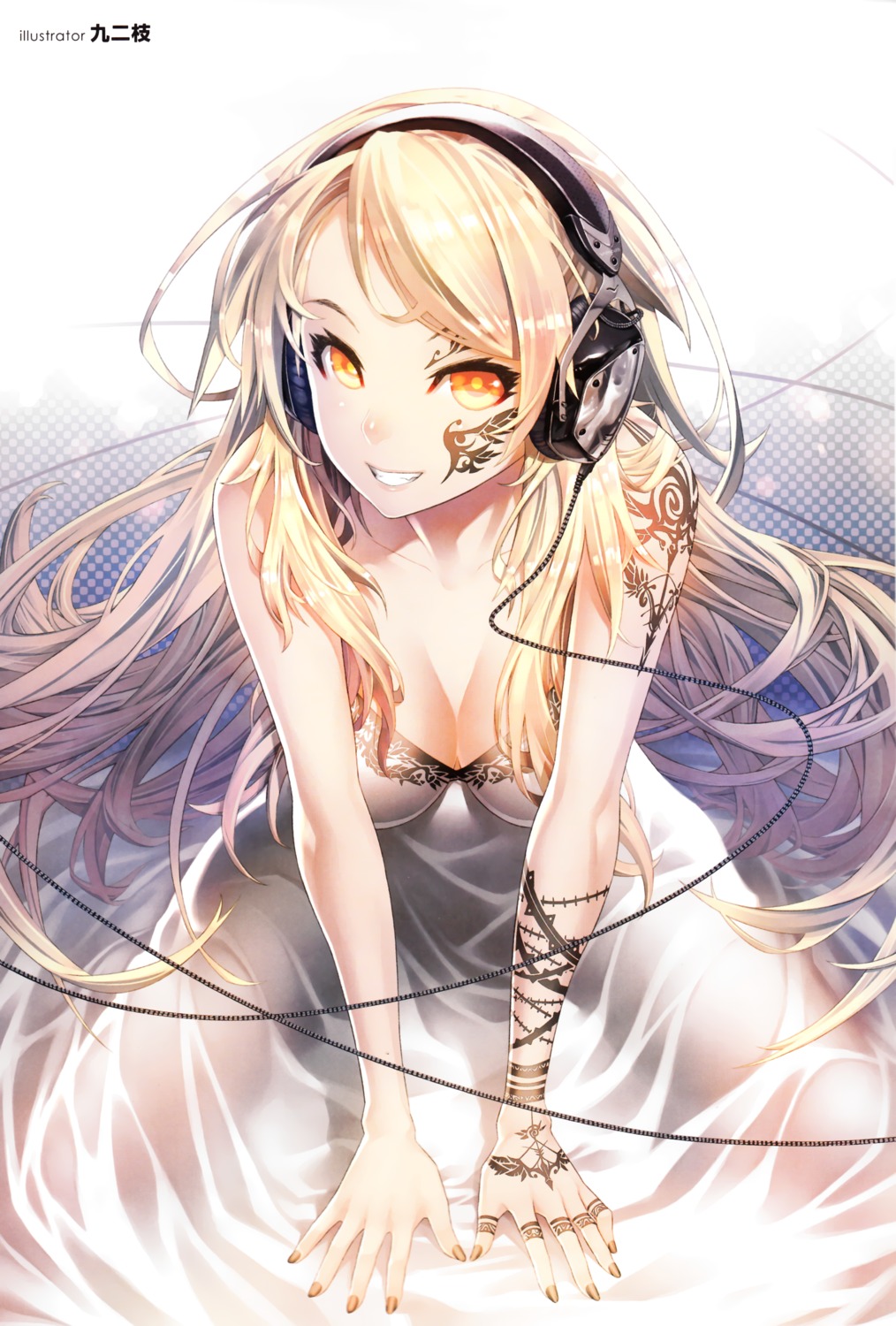 cleavage dress headphones kunieda scanning_resolution