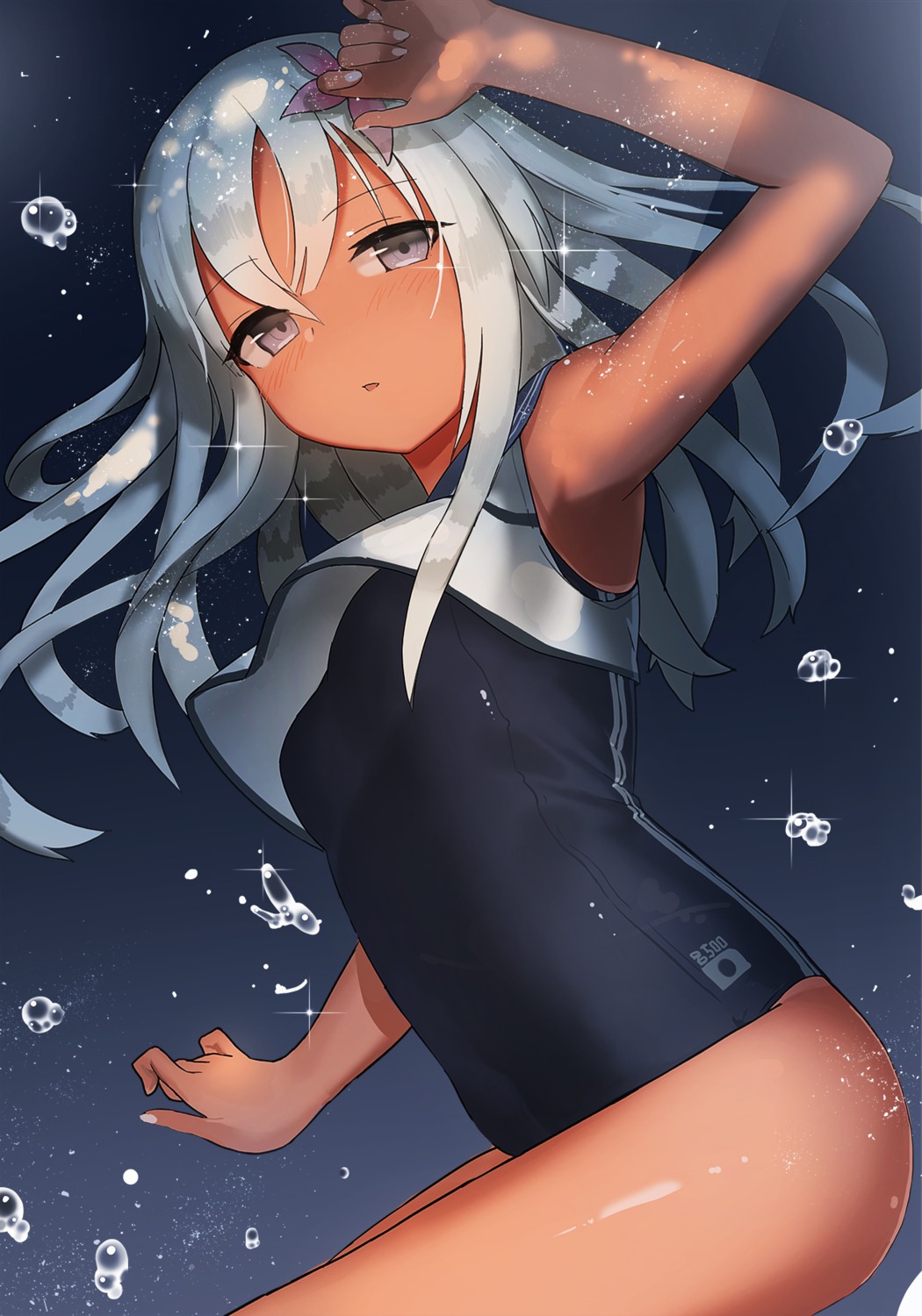 ccaw kantai_collection ro-500 school_swimsuit swimsuits tan_lines