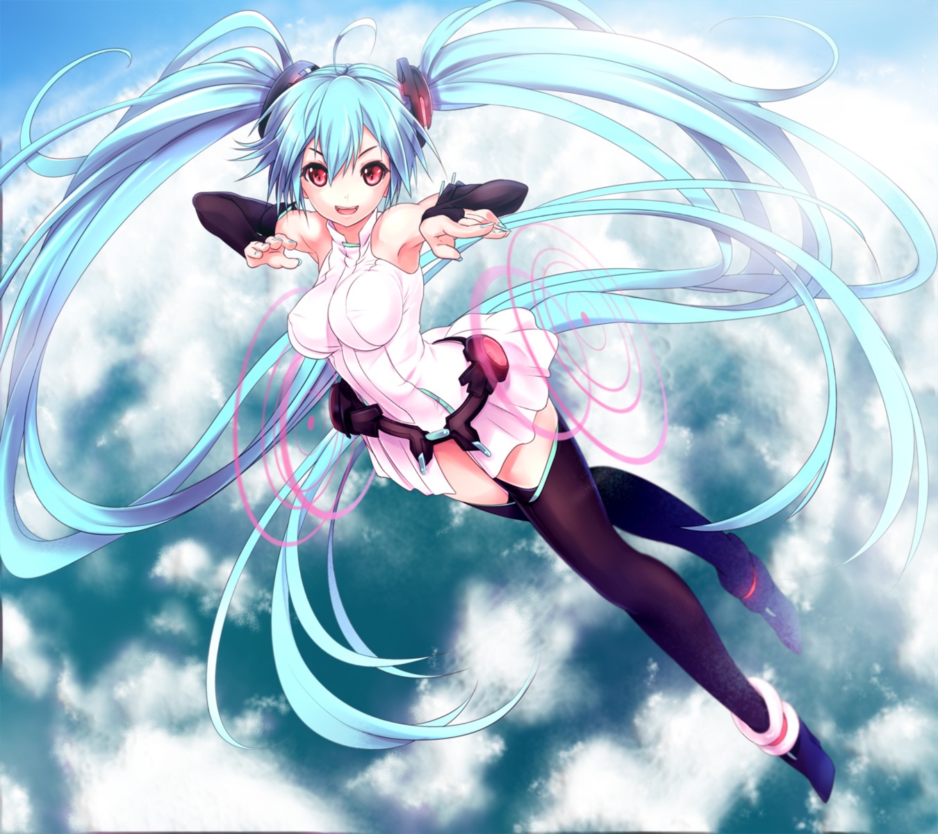 hatsune_miku miku_append sora_to_umi thighhighs vocaloid vocaloid_append