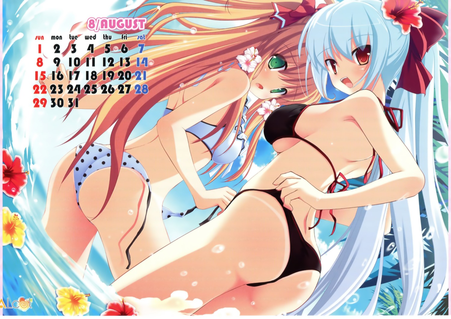 alcot aona_masao ass bikini calendar irina_vladimirovna_putina jpeg_artifacts nimura_yuuji osananajimi_wa_daitouryou ouhama_yukino swimsuits tan_lines wardrobe_malfunction