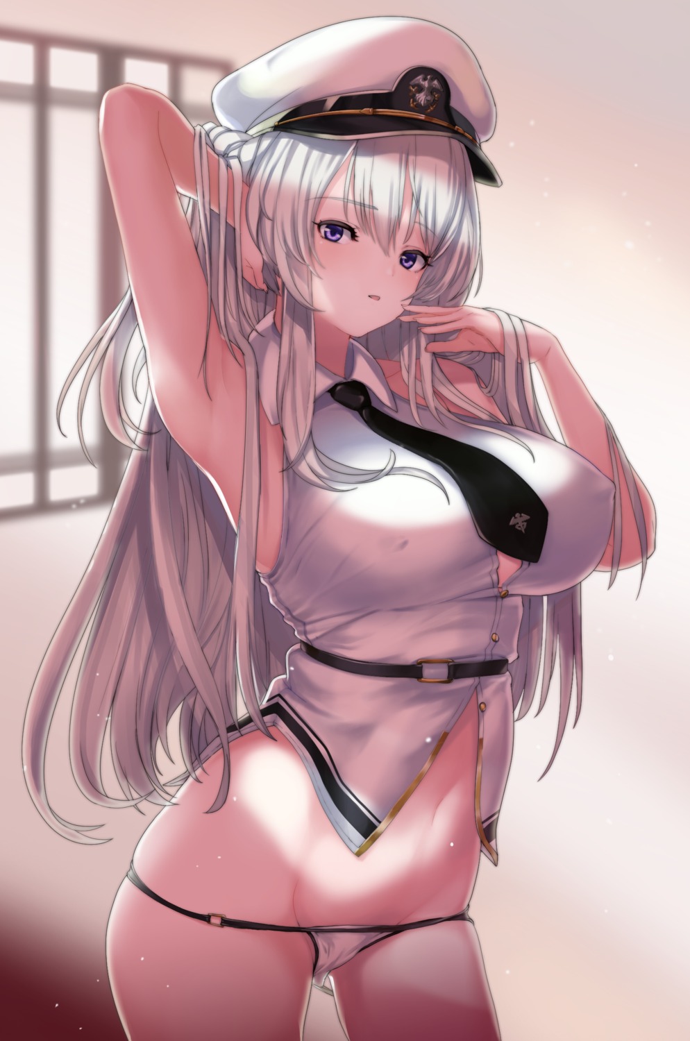 azur_lane cameltoe effort_star enterprise_(azur_lane) erect_nipples pantsu uniform