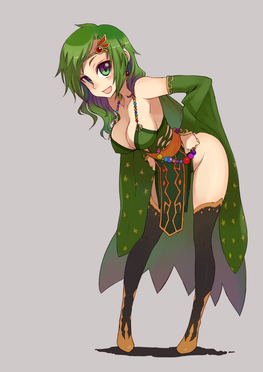 cleavage final_fantasy final_fantasy_iv jpeg_artifacts kusanagi_tonbo rydia thighhighs