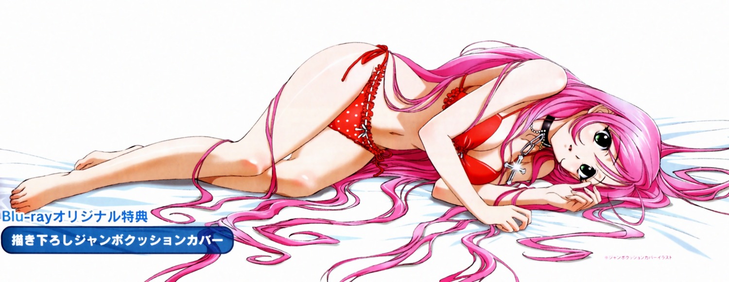 akashiya_moka bikini cleavage overfiltered rosario_+_vampire swimsuits