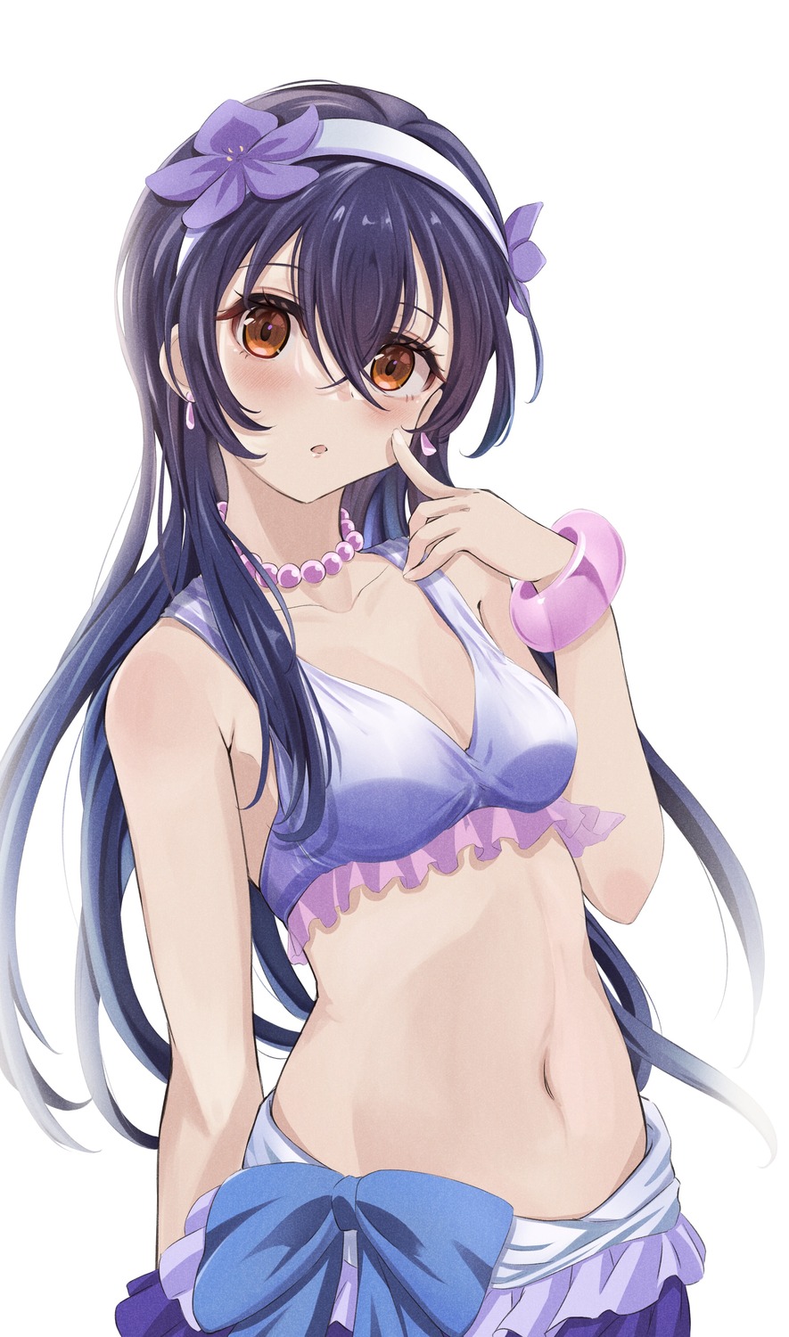 bikini cleavage frontrivers_kae love_live! sonoda_umi swimsuits