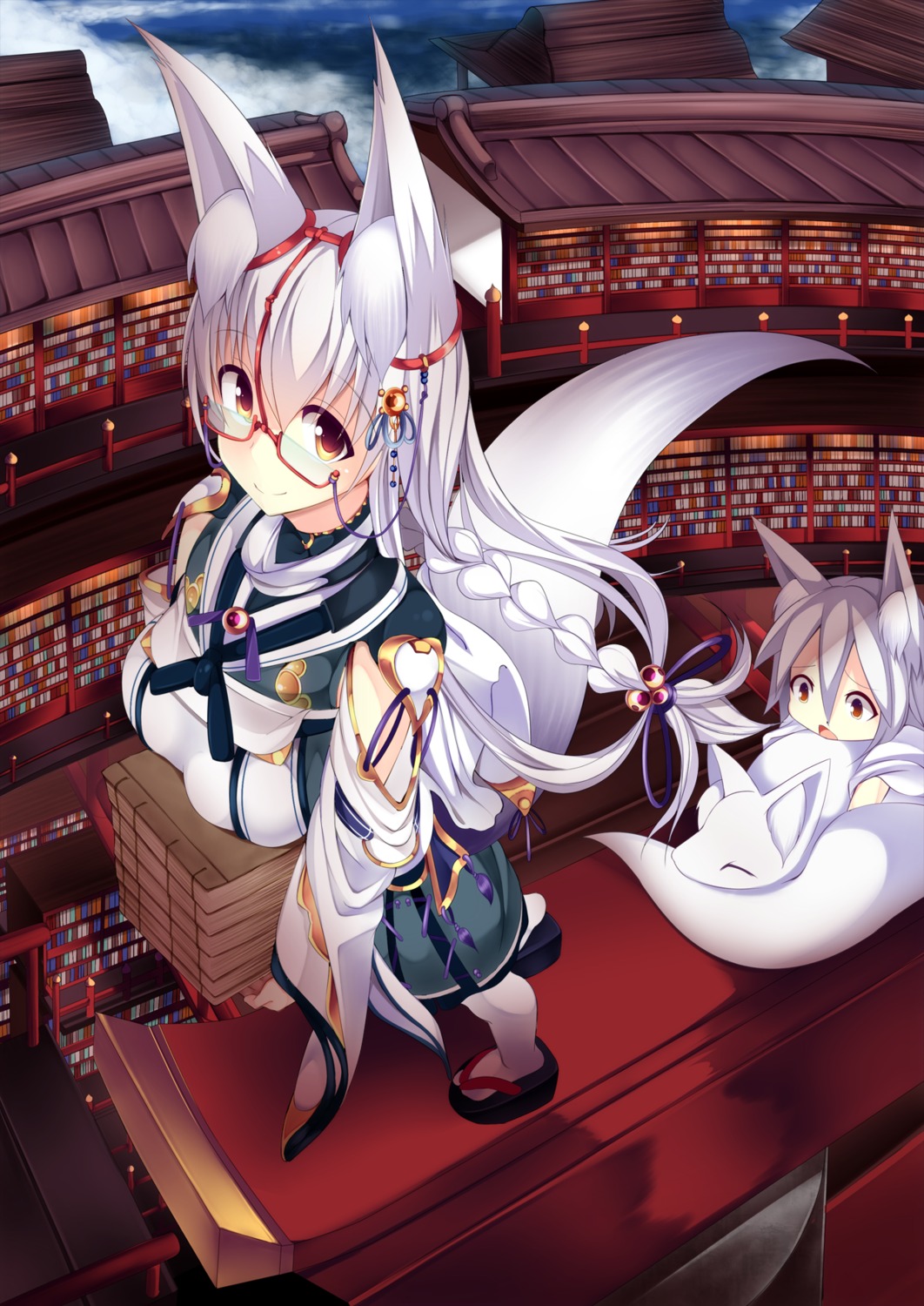 animal_ears atuuy kitsune megane tail