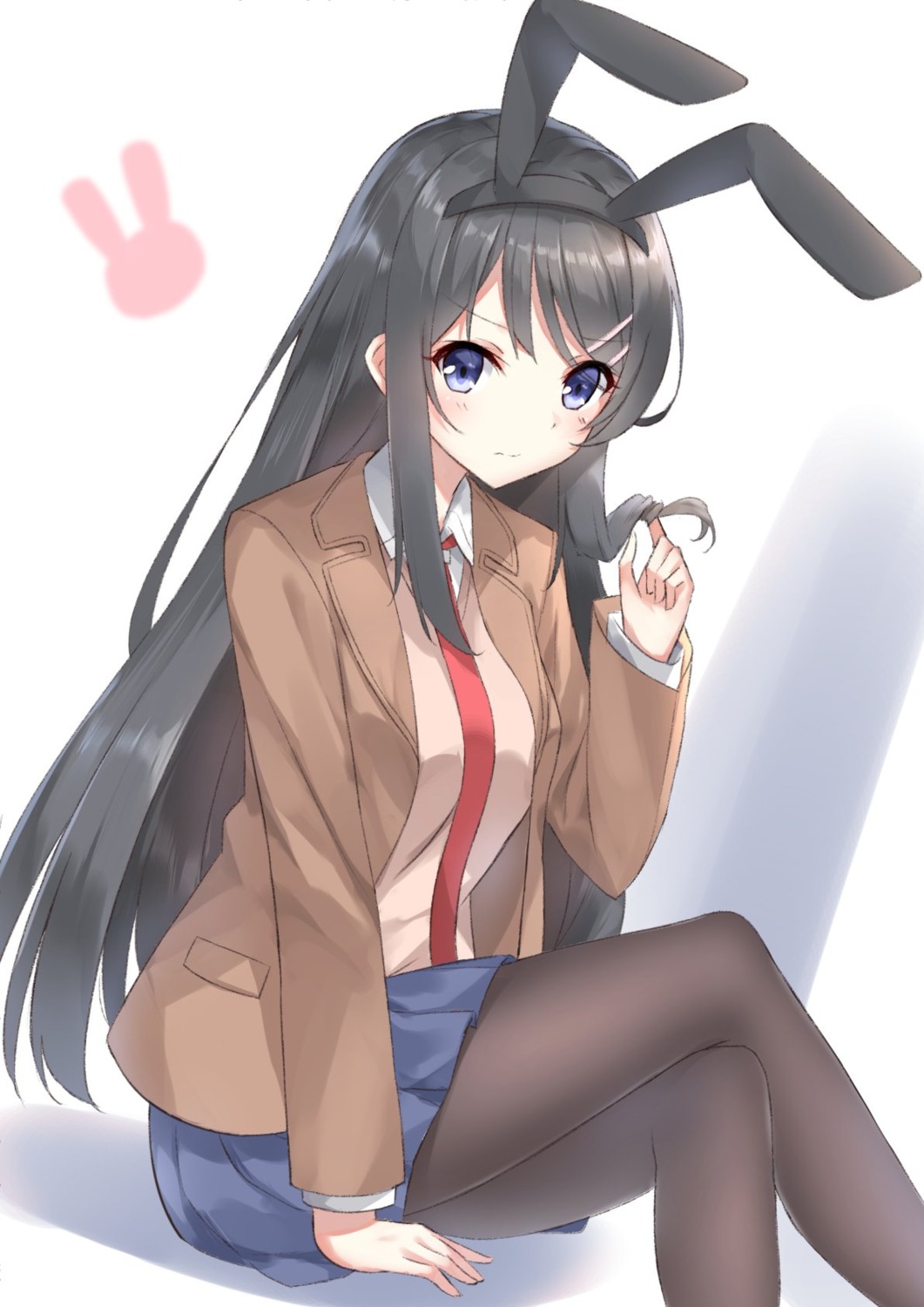 animal_ears bunny_ears pantyhose sakurajima_mai seifuku seishun_buta_yarou takeg05