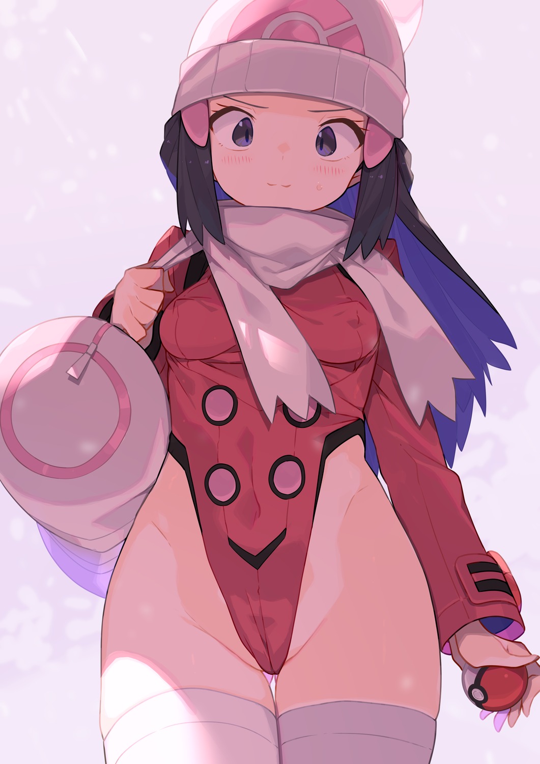 erect_nipples hikari_(pokemon) leotard pokemon pokemon_bdsp pokemon_dppt spring20134 thighhighs