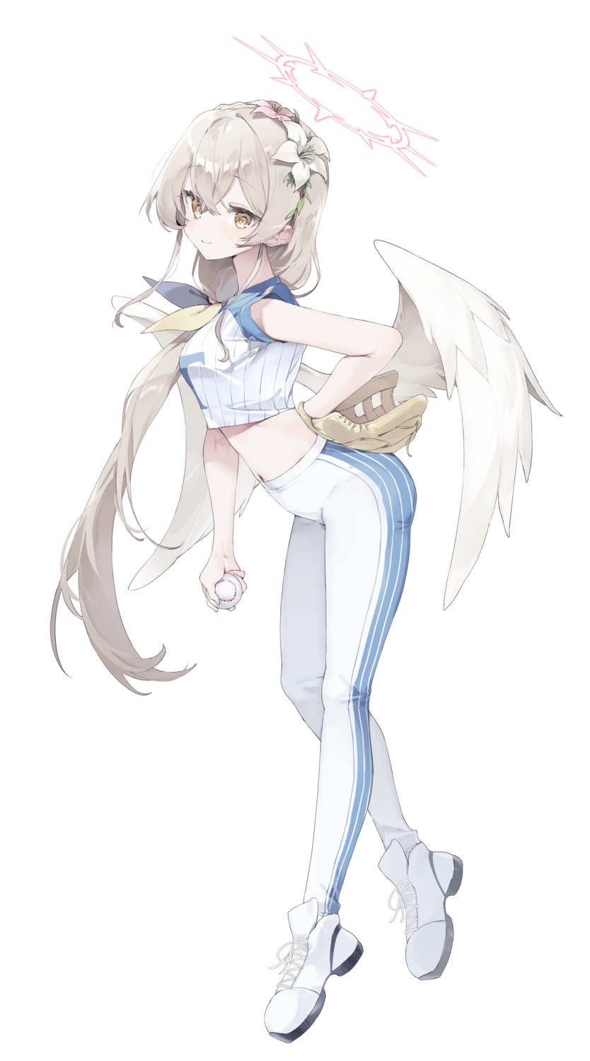 angel baseball blue_archive kirifuji_nagisa meunhongcha uniform wings