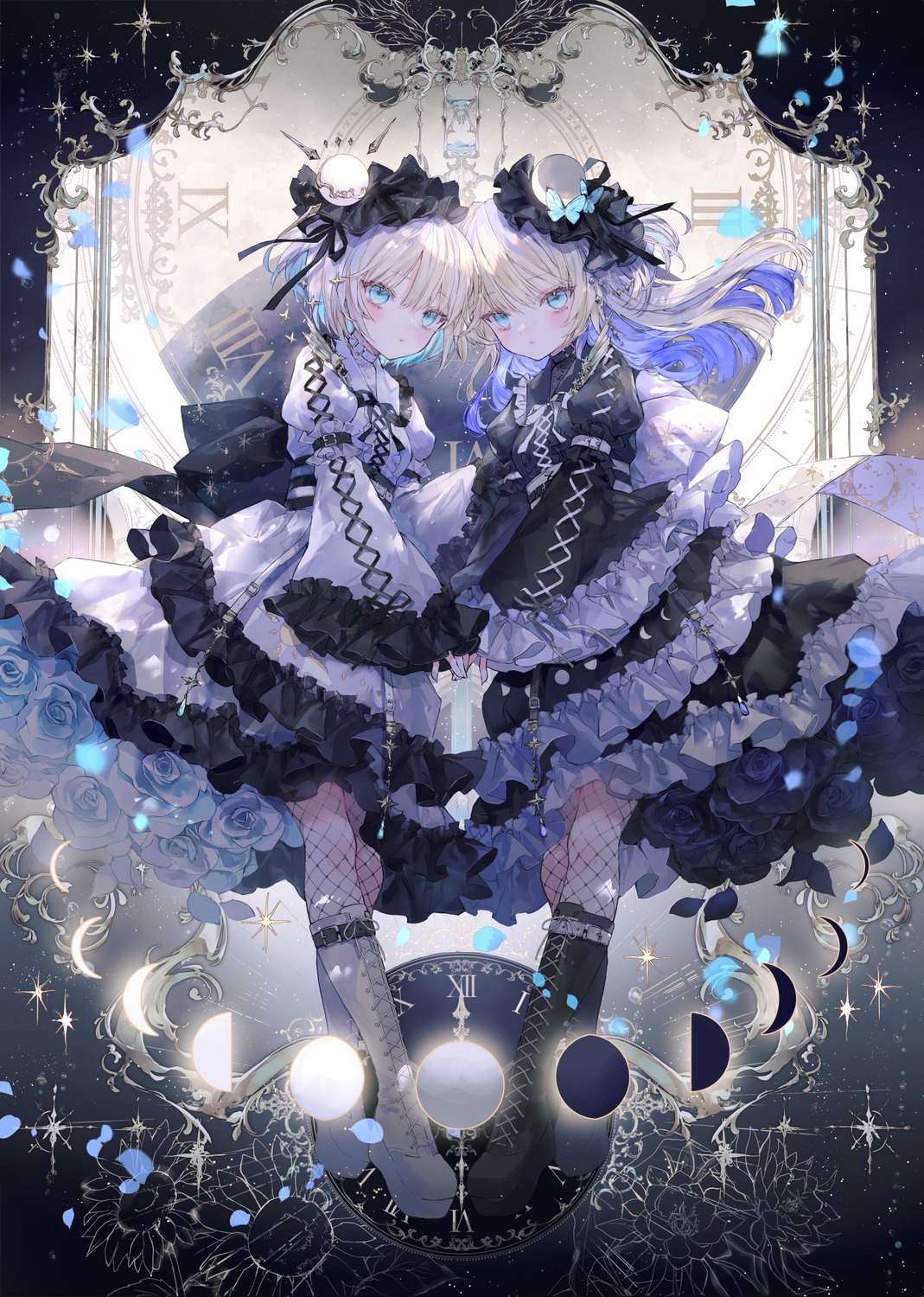 dress fishnets gothic_lolita lolita_fashion onineko