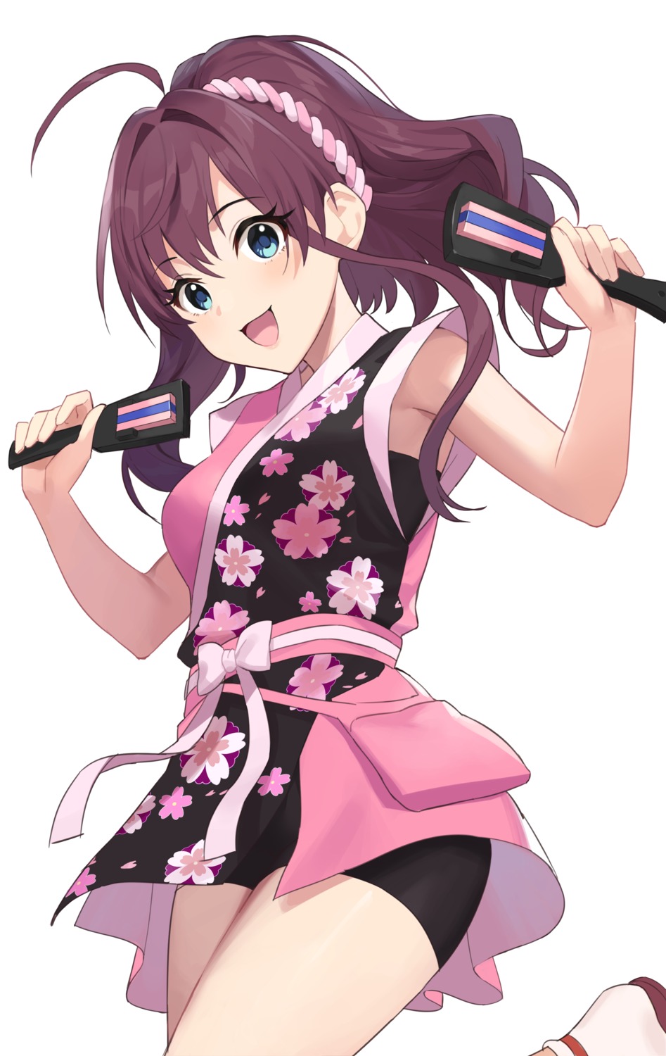 bike_shorts ichinose_shiki japanese_clothes onao the_idolm@ster the_idolm@ster_cinderella_girls