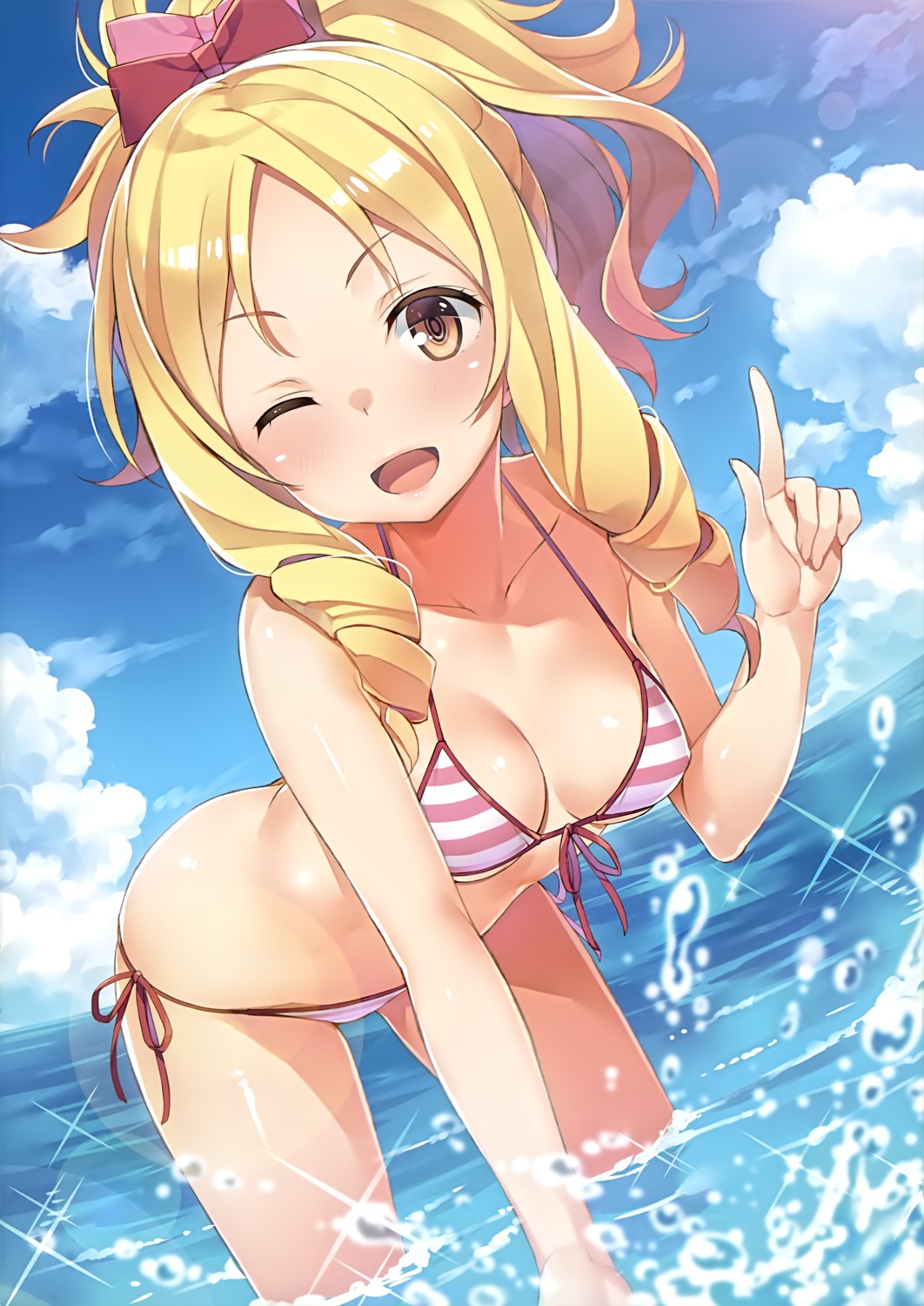 bikini cleavage eromanga-sensei swimsuits tabgraphics wet yamada_elf yuuki_hagure