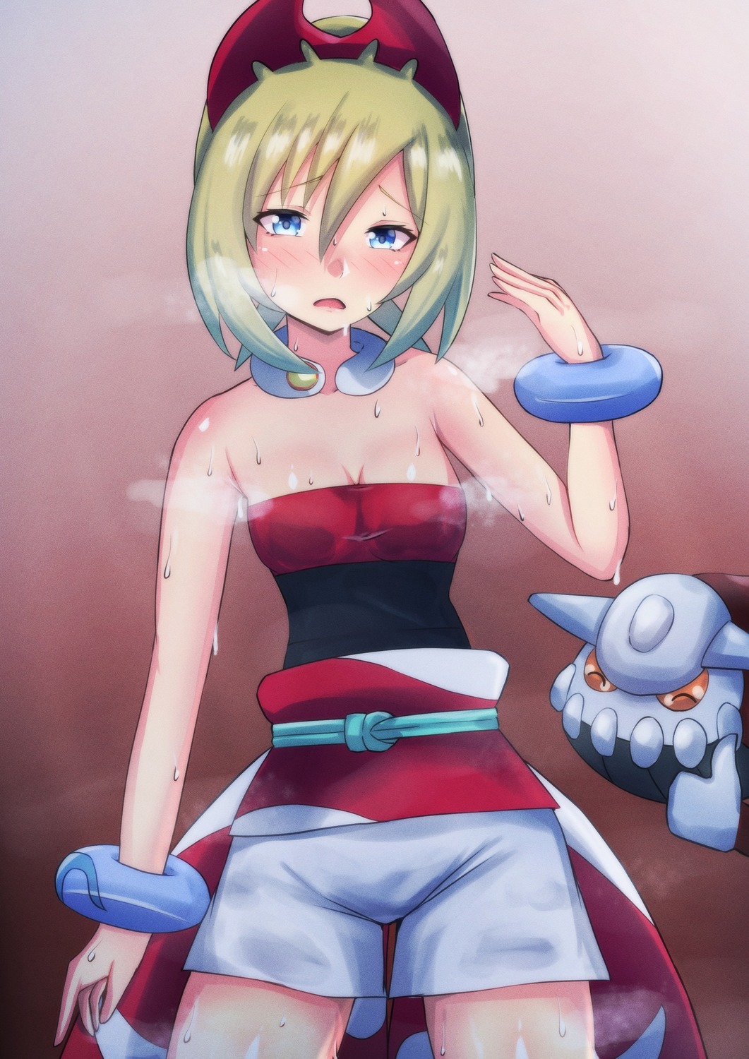 cleavage heatran kai_(pokemon) latte no_bra pokemon pokemon_legends_arceus