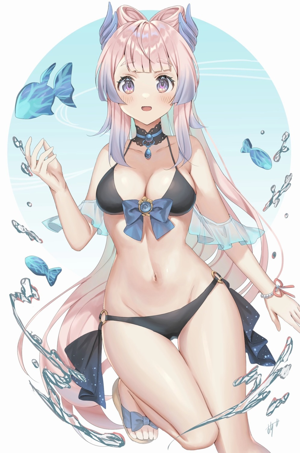 bikini genshin_impact oshage_(osyage921) sangonomiya_kokomi swimsuits