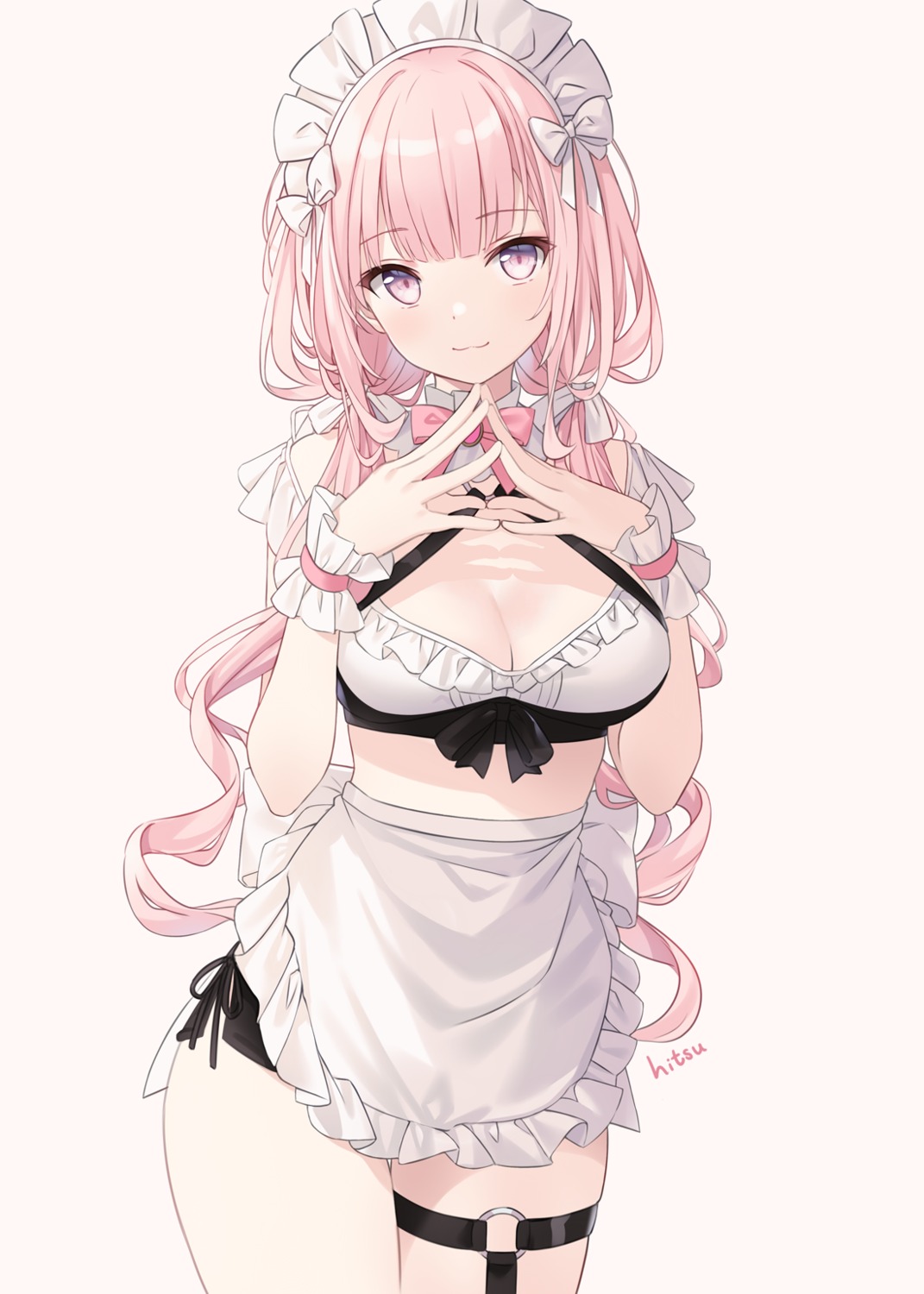 garter hitsukuya maid no_bra