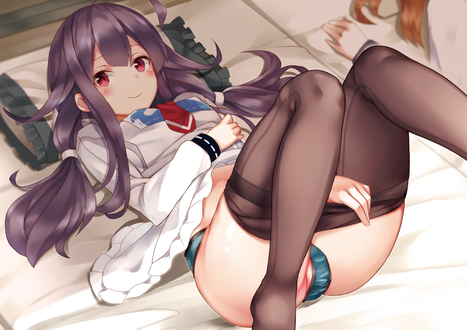 kantai_collection monoto pantsu pantyhose seifuku taigei_(kancolle) undressing