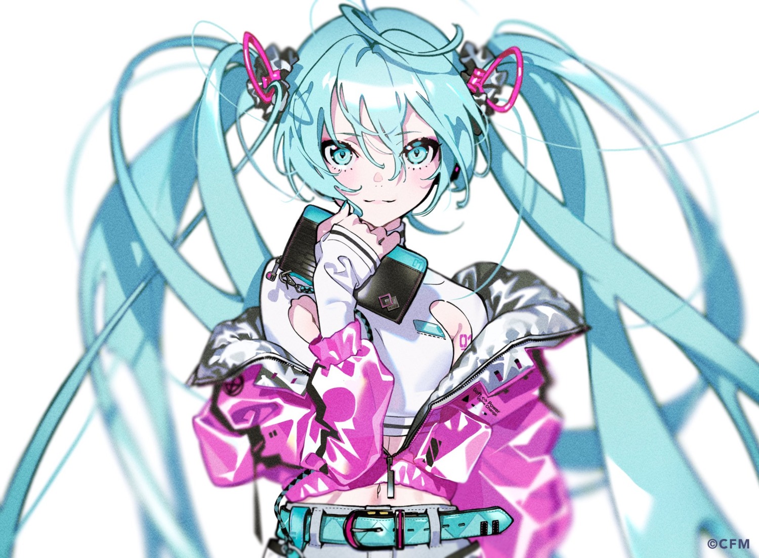 hatsune_miku tattoo torn_clothes vocaloid yoneyama_mai