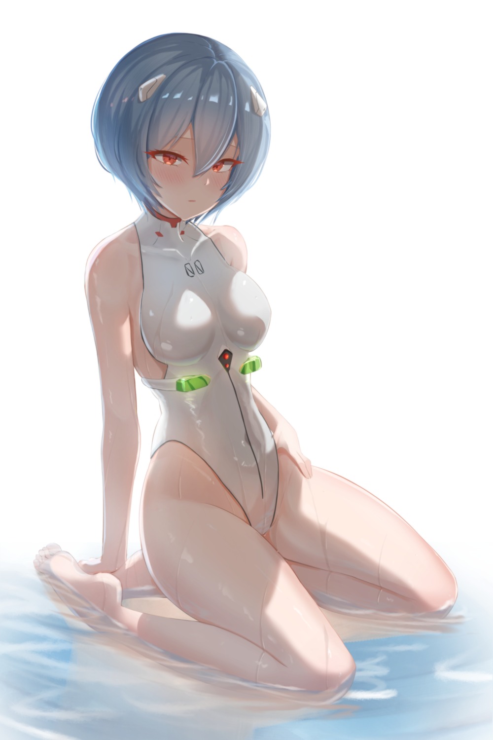 ayanami_rei can_zhu neon_genesis_evangelion swimsuits wet