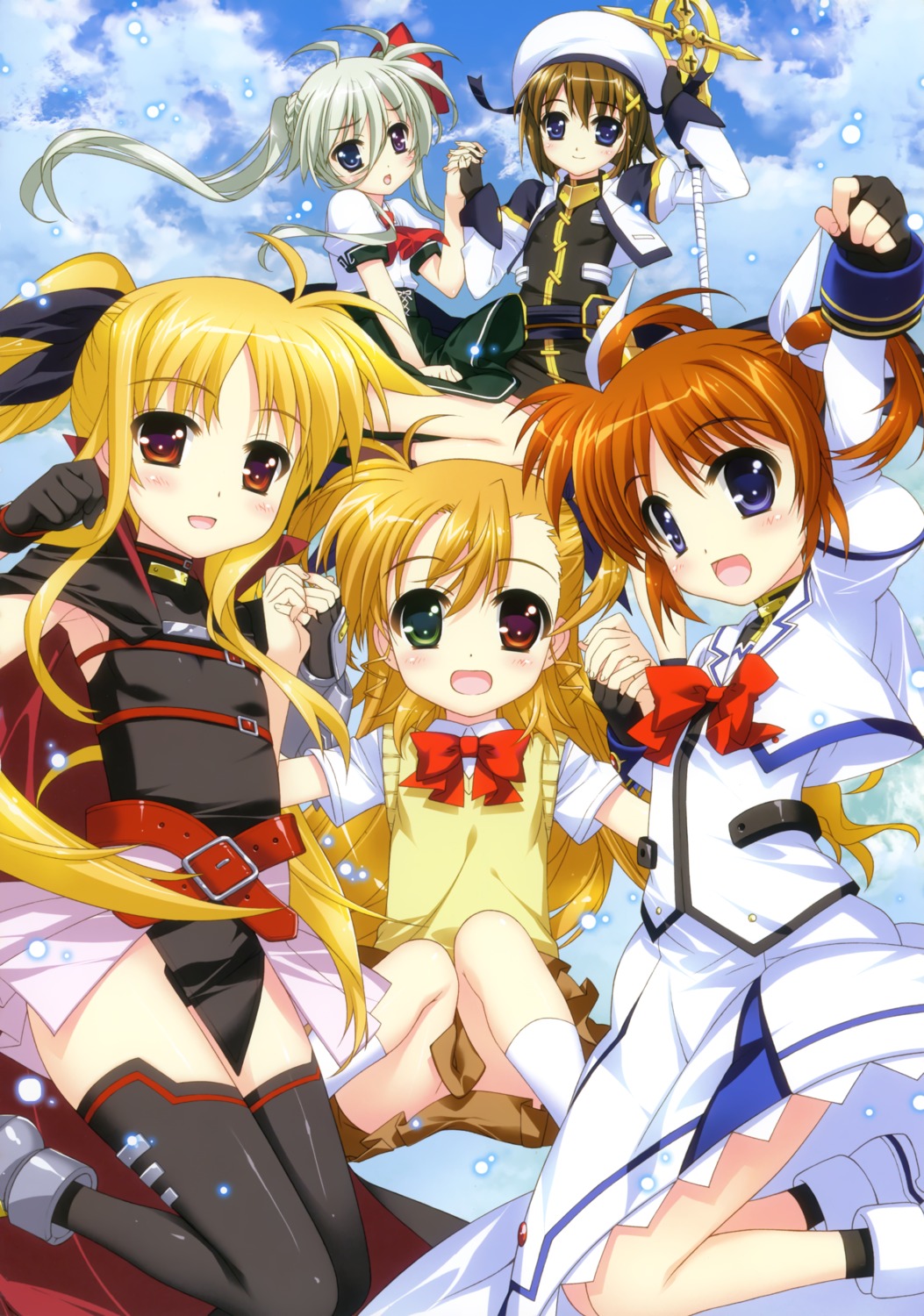 einhart_stratos fate_testarossa fujima_takuya heterochromia loli mahou_shoujo_lyrical_nanoha mahou_shoujo_lyrical_nanoha_a's mahou_shoujo_lyrical_nanoha_vivid nopan seifuku takamachi_nanoha vivio yagami_hayate