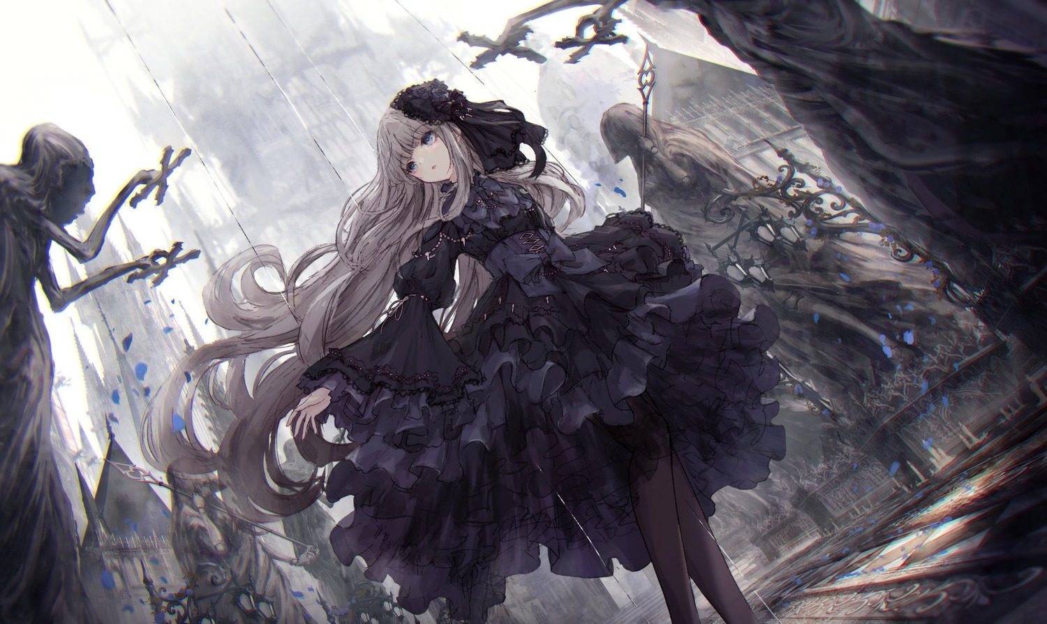 dress gothic_lolita lolita_fashion missile228 pantyhose thighhighs