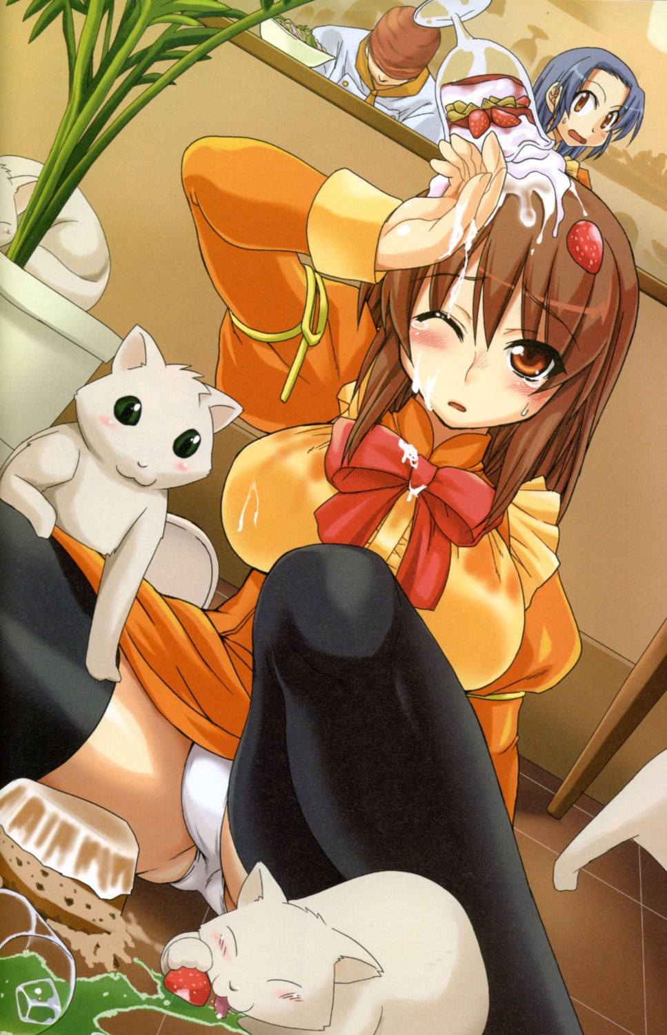 cream neko pantsu shibato_shuu thighhighs