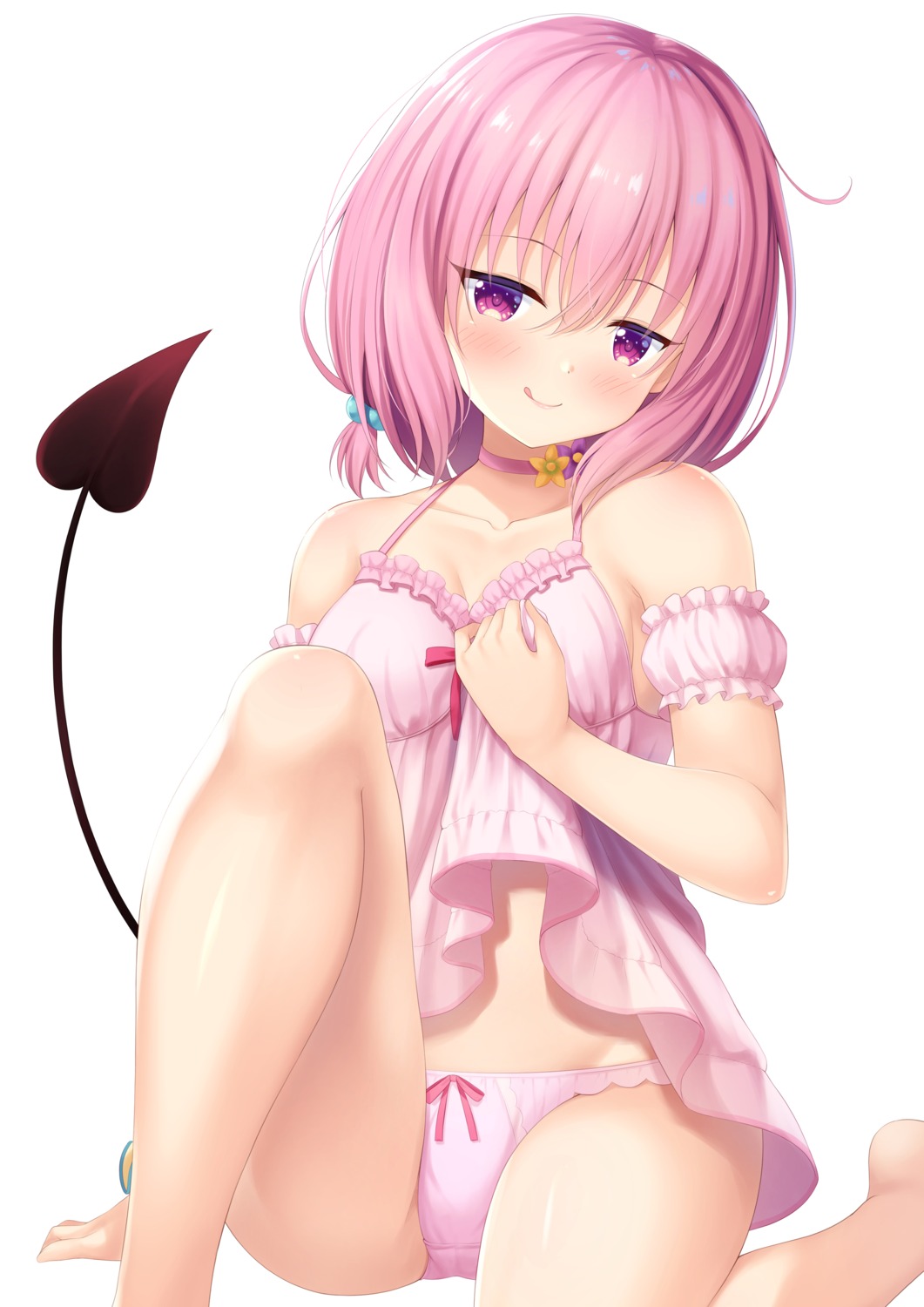 7fuji_06 lingerie momo_velia_deviluke pantsu shirt_lift tail to_love_ru to_love_ru_darkness