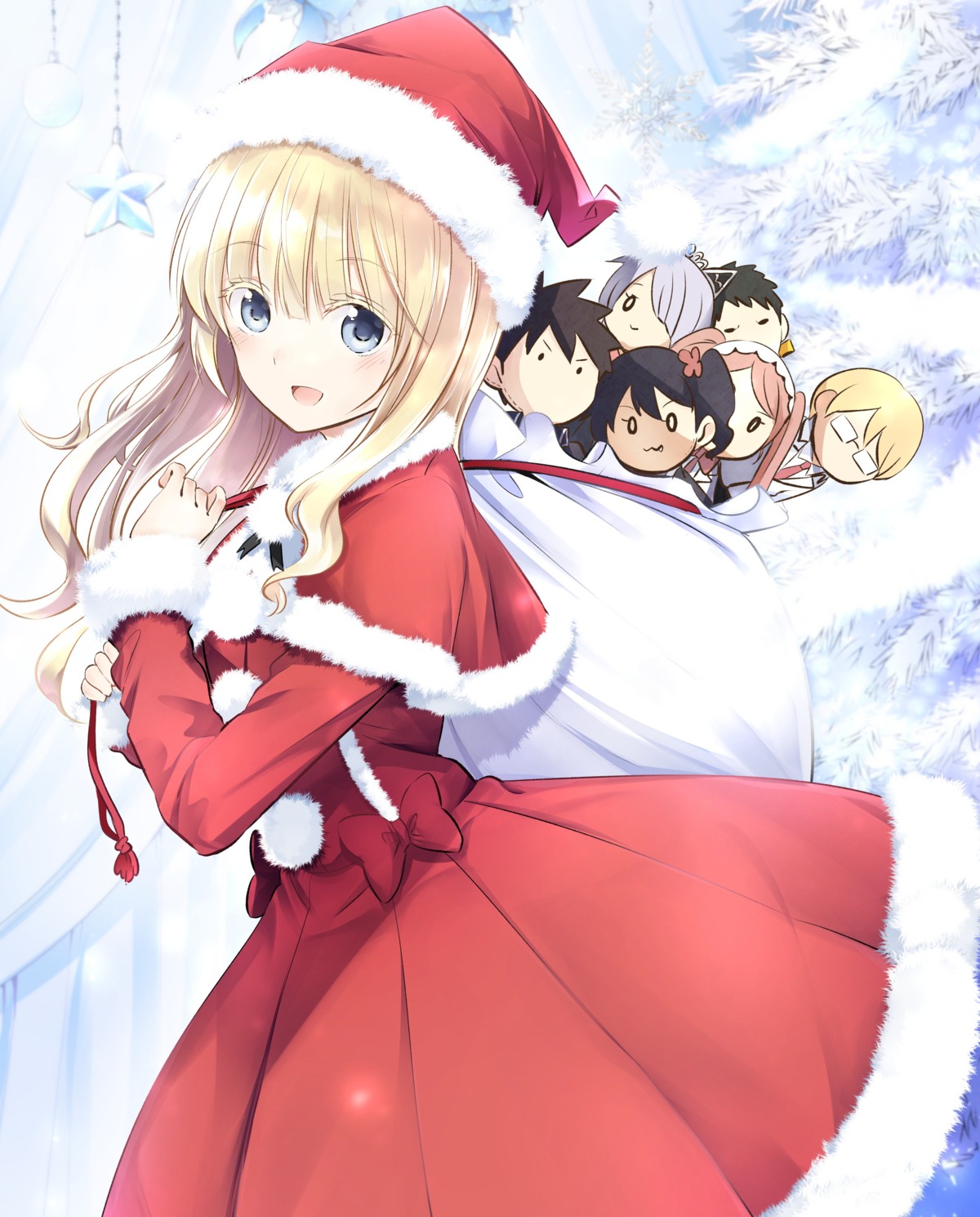 anne_sieber chartreux_westia chibi christmas dress inuzuka_romio juliet_persia kaneda_yousuke kishuku_gakkou_no_juliet komai_hasuki scott_ford