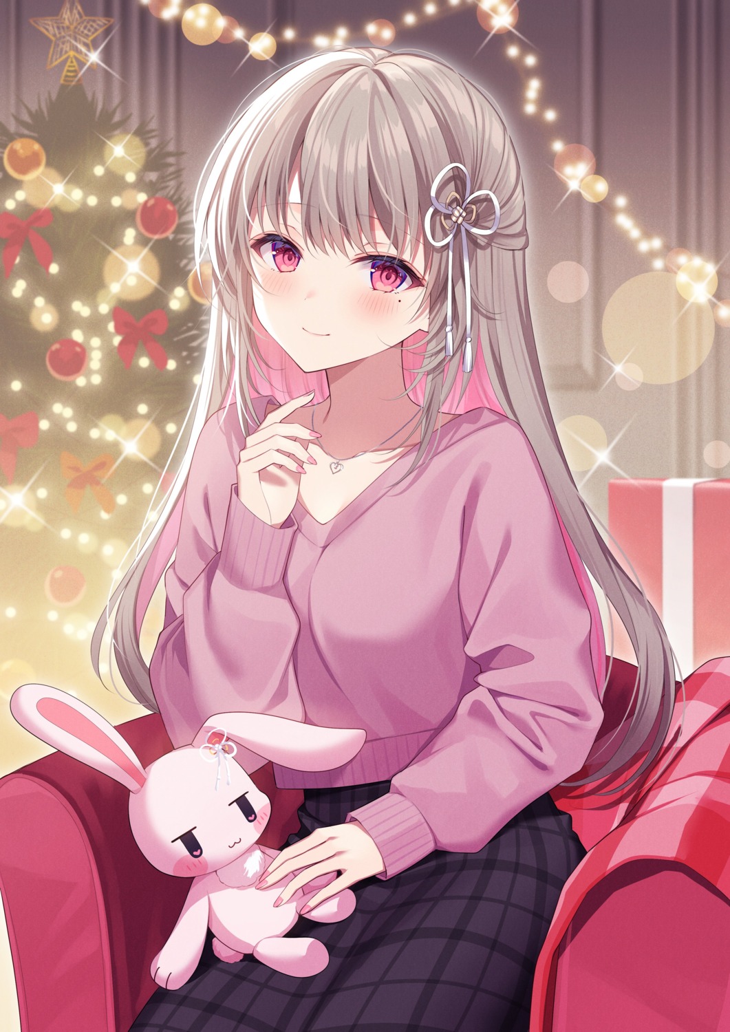 ayaginu_temari christmas isekai_tensei_shite_v_ni_narimashita myusha sweater