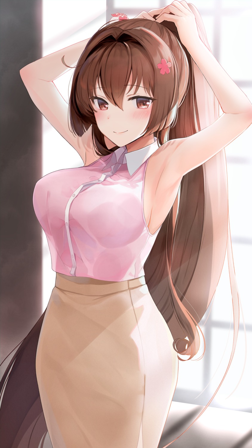 kantai_collection no_bra yamato_(kancolle) yunamaro