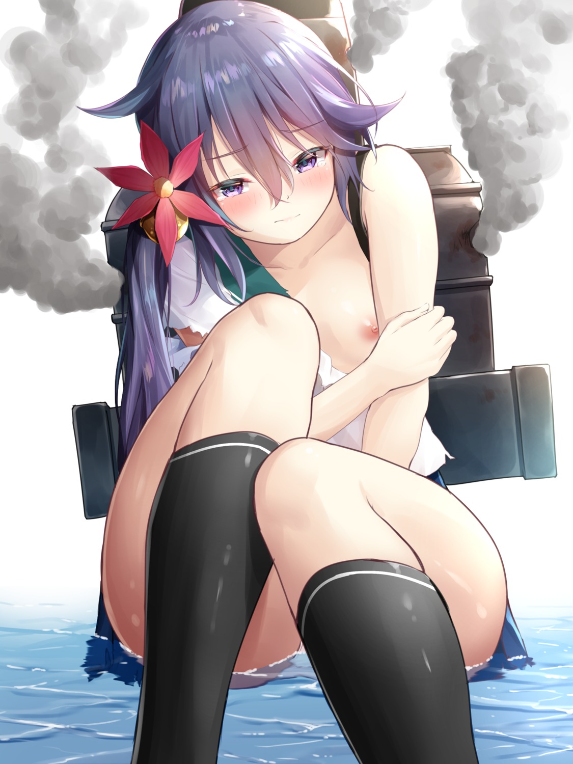 oekakizuki kantai collection akebono (kancolle) loli nipples no bra pantsu  seifuku torn clothes wet | #442658 | yande.re