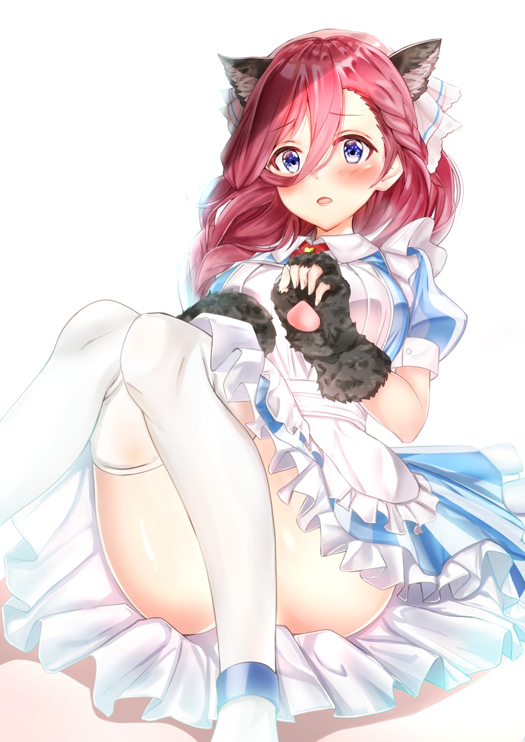 5-toubun_no_hanayome animal_ears dress nakano_miku nekomimi thighhighs tsukasa