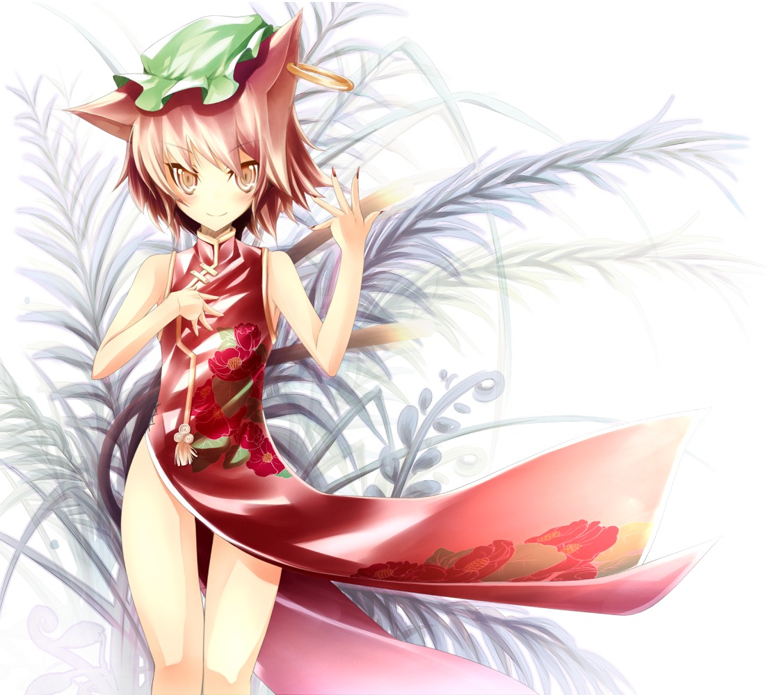 animal_ears chen chinadress nekomimi otogi_kyouka tail touhou