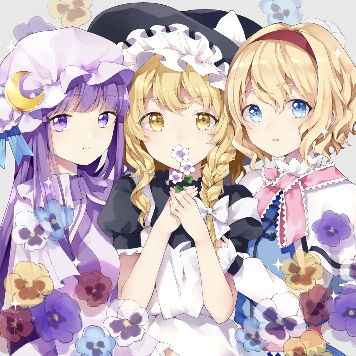 alice_margatroid kirisame_marisa patchouli_knowledge risui touhou witch