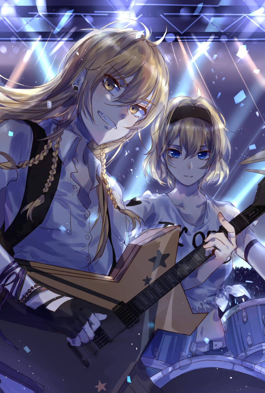 alice_margatroid guitar kirisame_marisa meng_ziya touhou