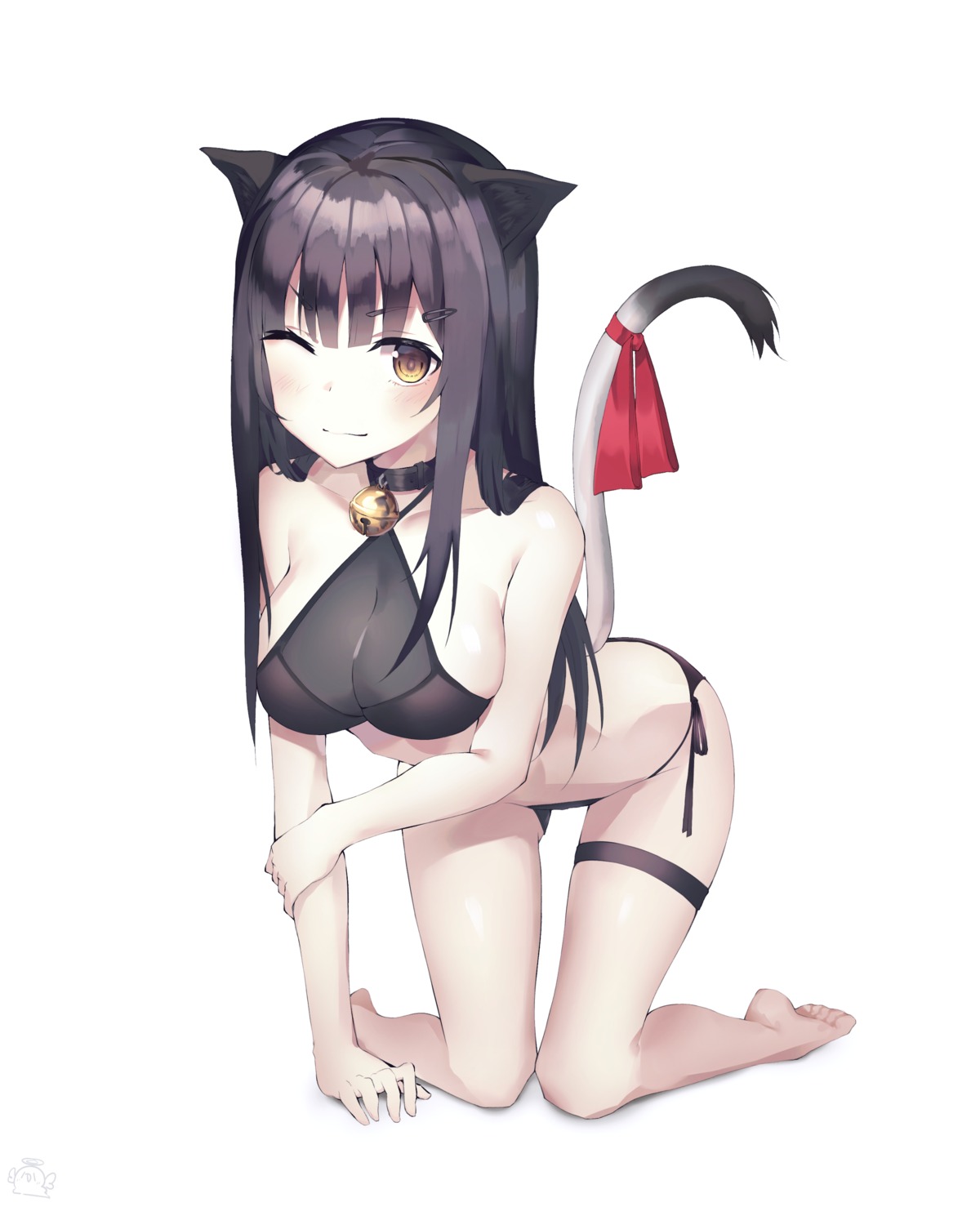 animal_ears bikini garter lunati nekomimi see_through swimsuits tail