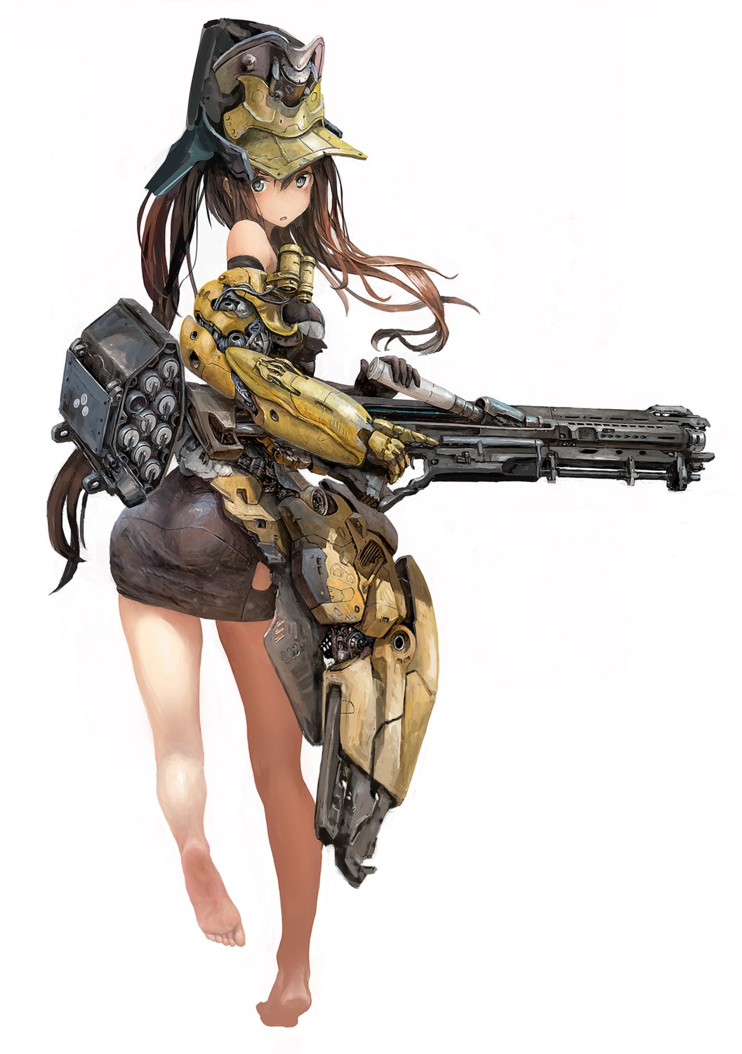 ass dress mecha_musume nihoshi_(bipedal_s) weapon