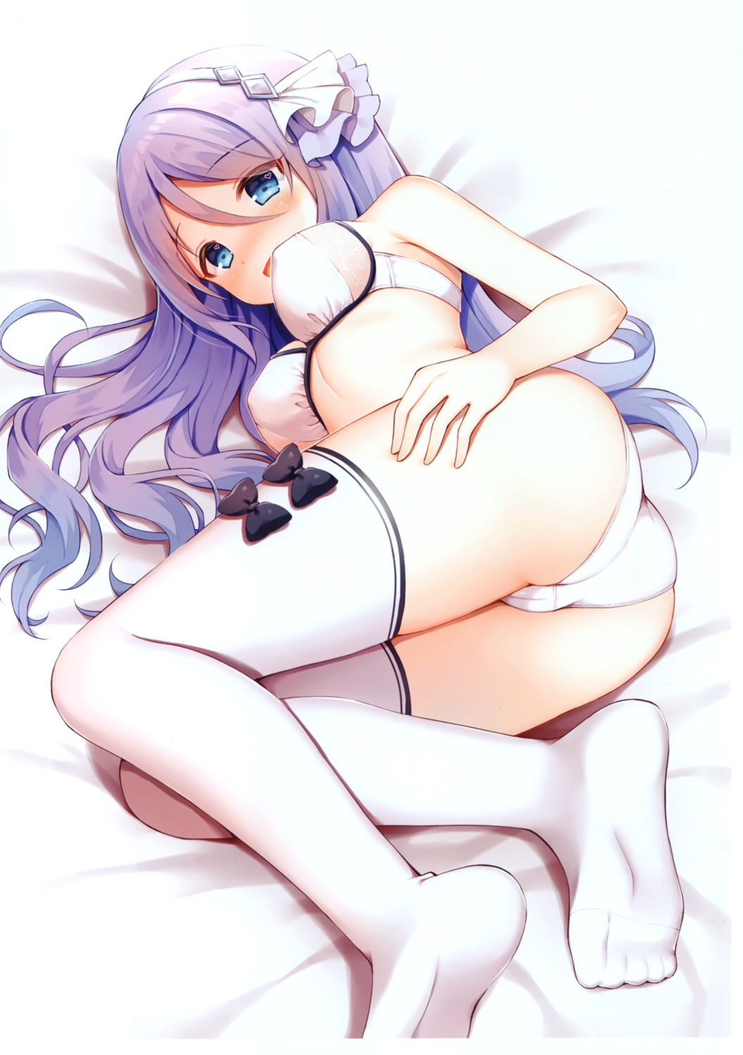 ass bra cameltoe erect_nipples feet hoshino_shizuru mauve pantsu princess_connect princess_connect!_re:dive thighhighs wata★punch