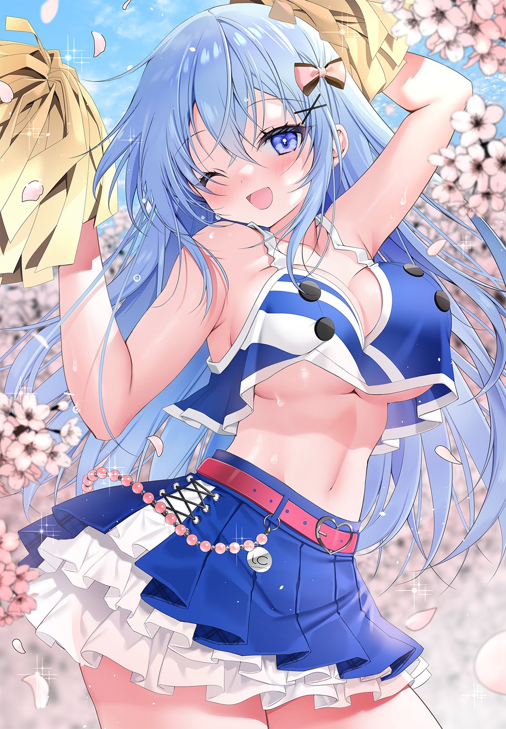 cheerleader emori_miku emori_miku_project no_bra yoruhoshi_owl