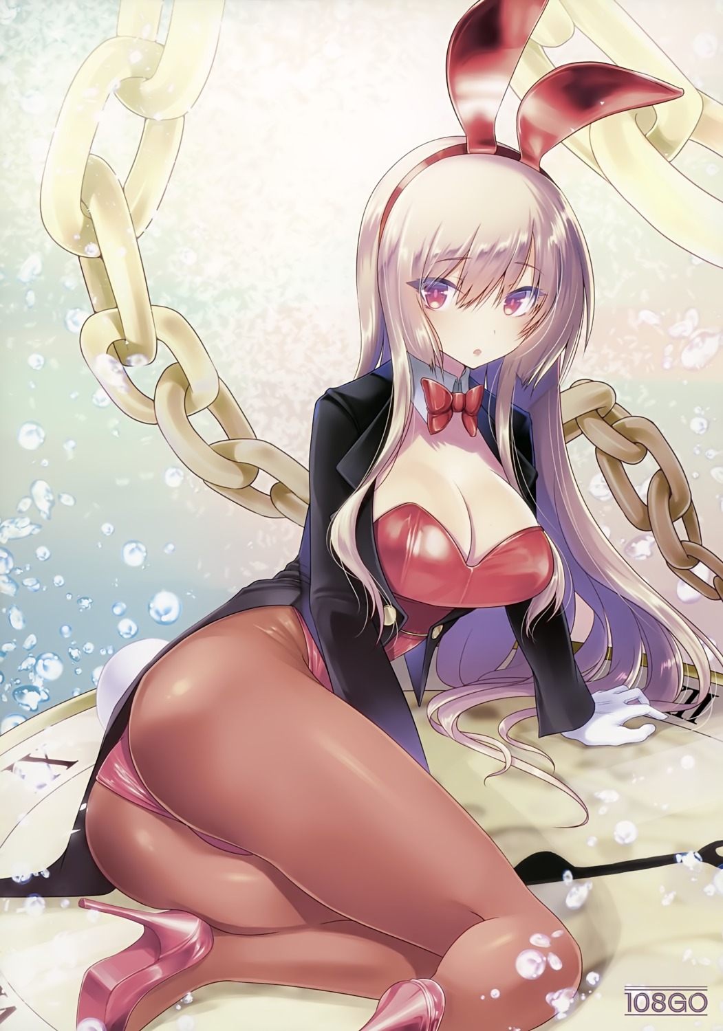 108_gou animal_ears ass bunny_ears bunny_girl cleavage heels pantyhose tail