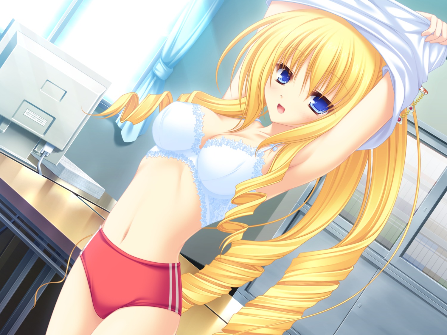 bra buruma game_cg koshimizu_rei mikagami_mamizu neko_koi undressing whirlpool