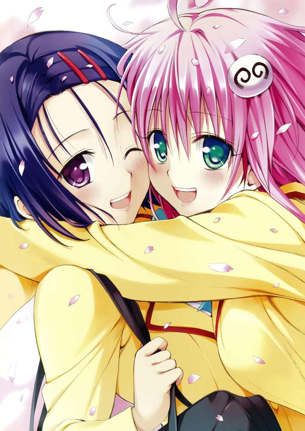 lala_satalin_deviluke sairenji_haruna seifuku symmetrical_docking to_love_ru yabuki_kentarou