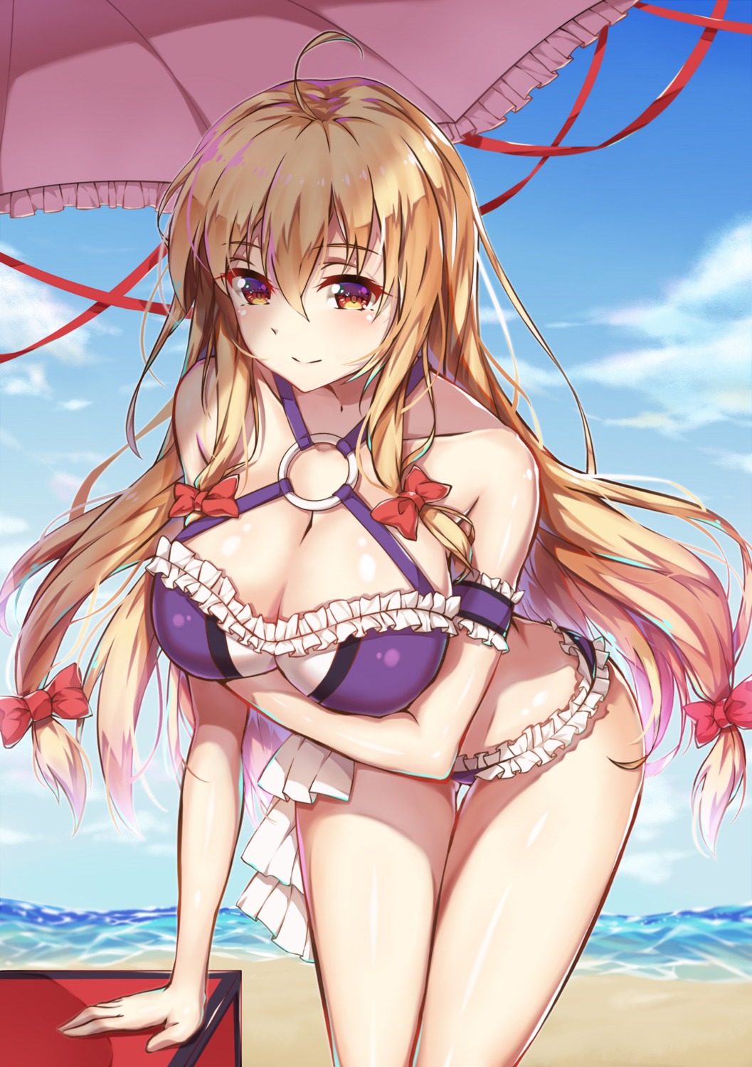 bikini breast_hold cleavage swimsuits touhou yakumo_yukari yuxian_youka