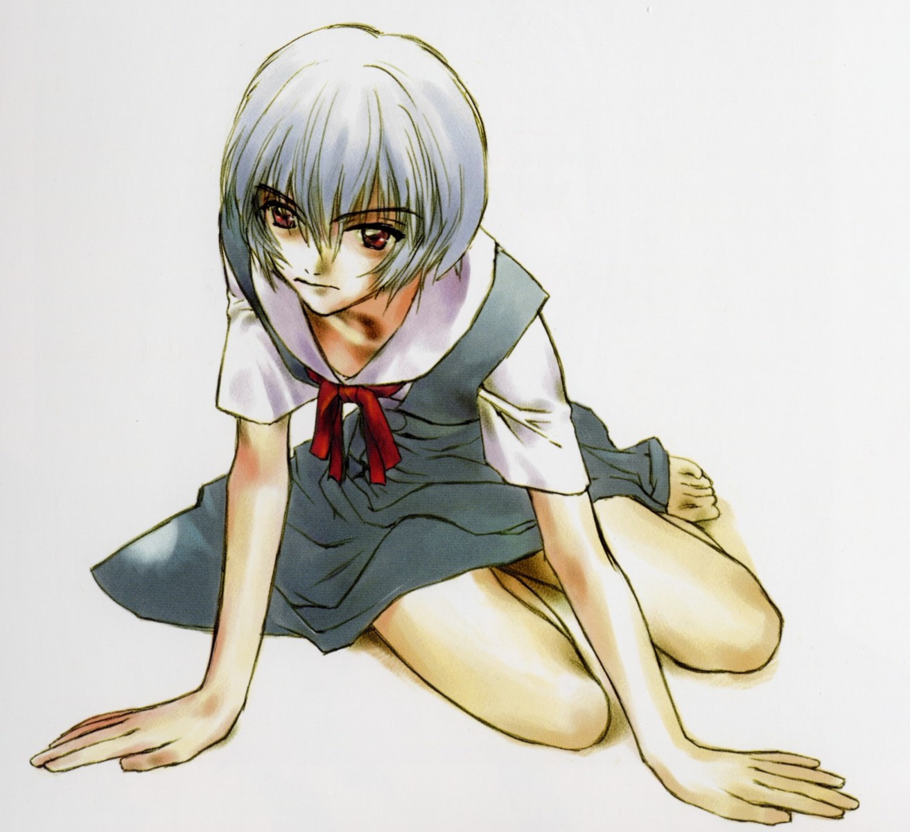 ayanami_rei neon_genesis_evangelion okazaki_takeshi seifuku