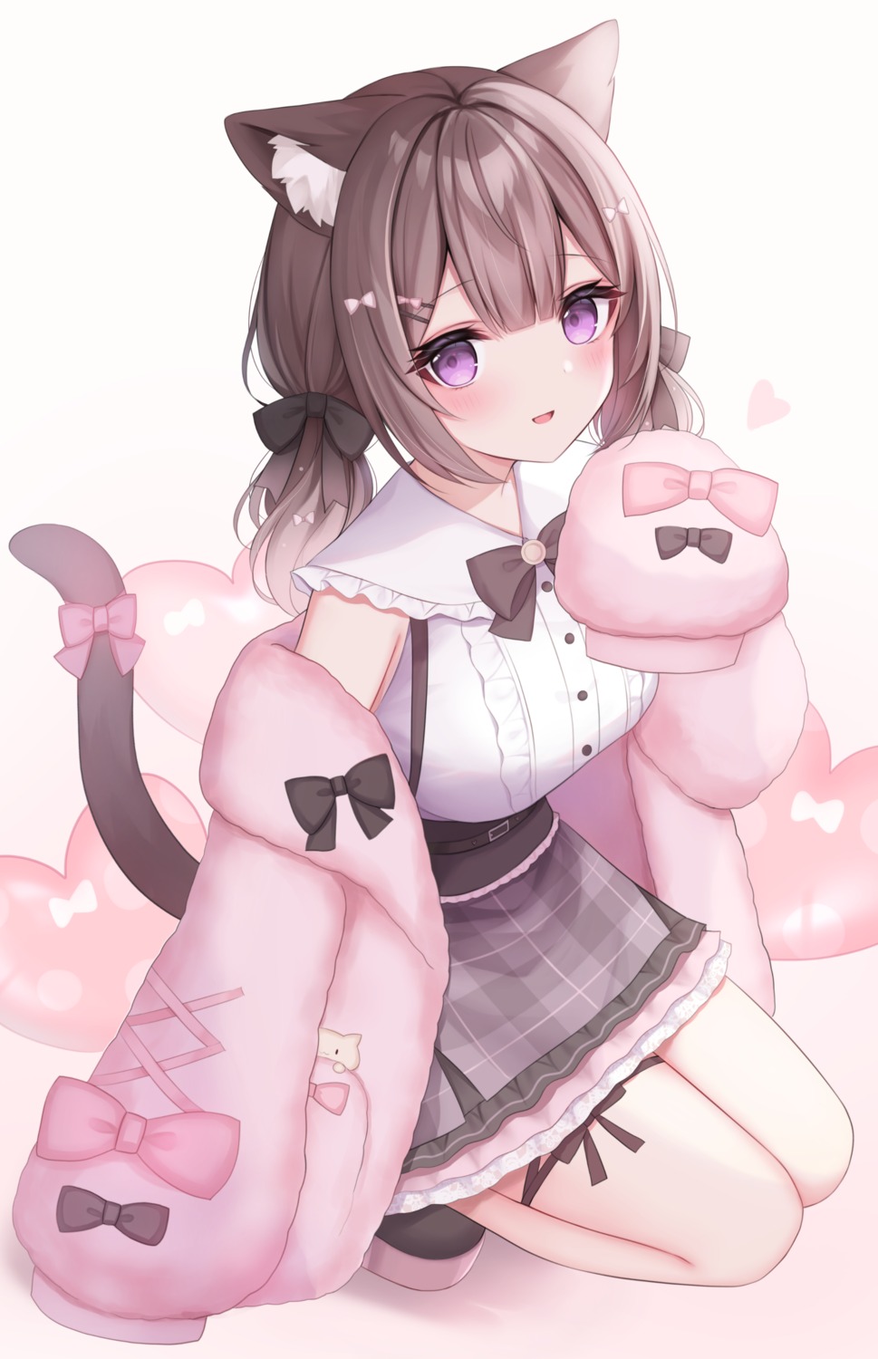 animal_ears garter komari_mhy nekomimi tail