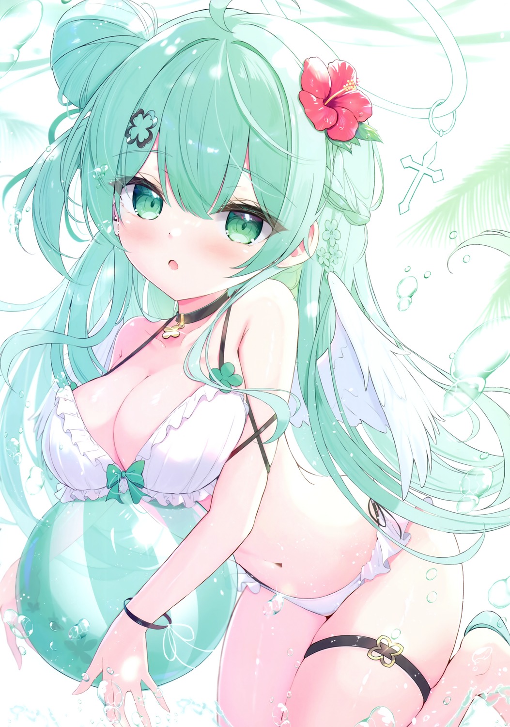 angel bikini garter mikaze_maruto swimsuits wet wings