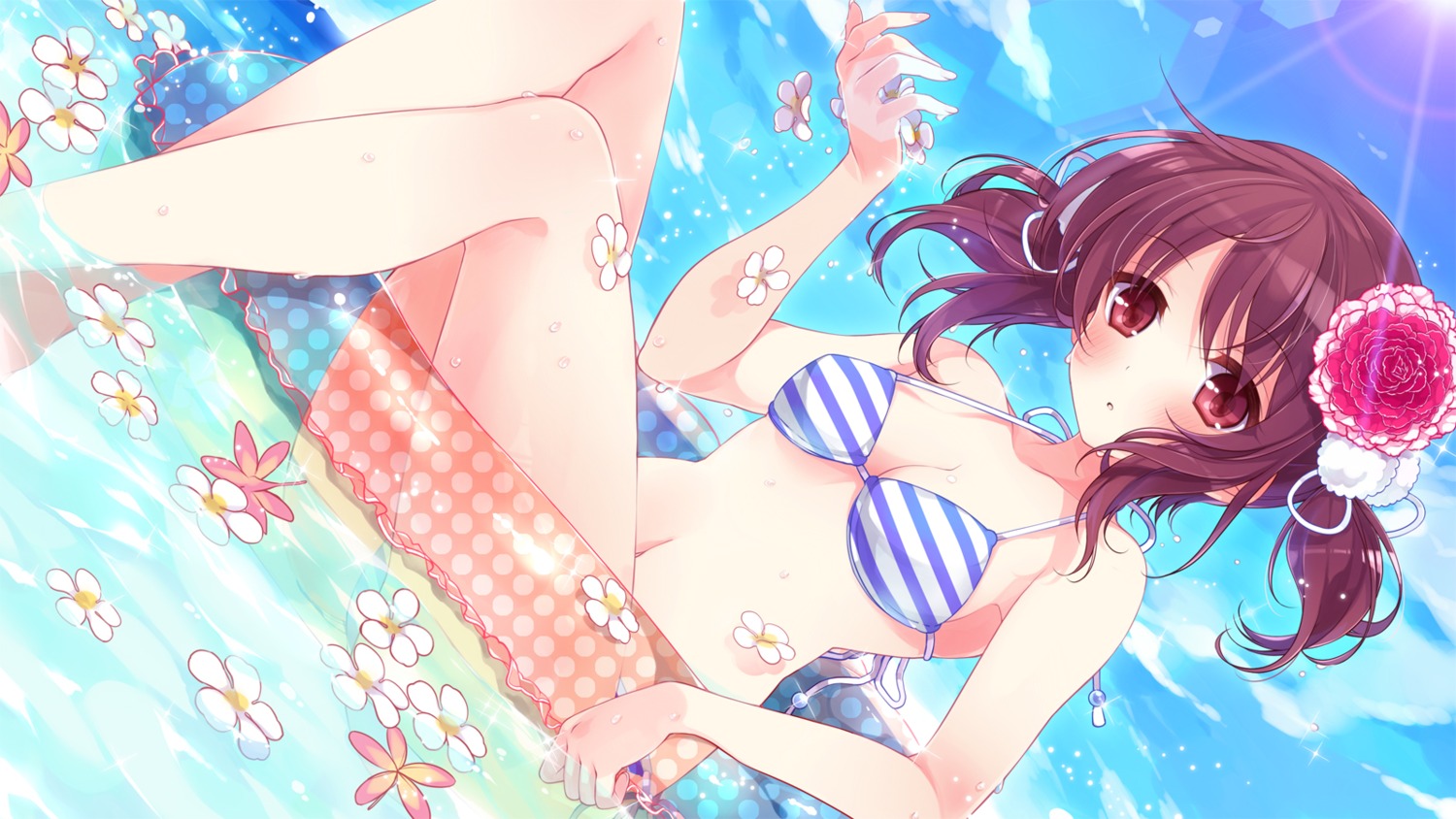 bikini cleavage lass moriyama_shijimi shoujo_shiniki_shoujo_tengoku swimsuits tsukamine_miori wallpaper