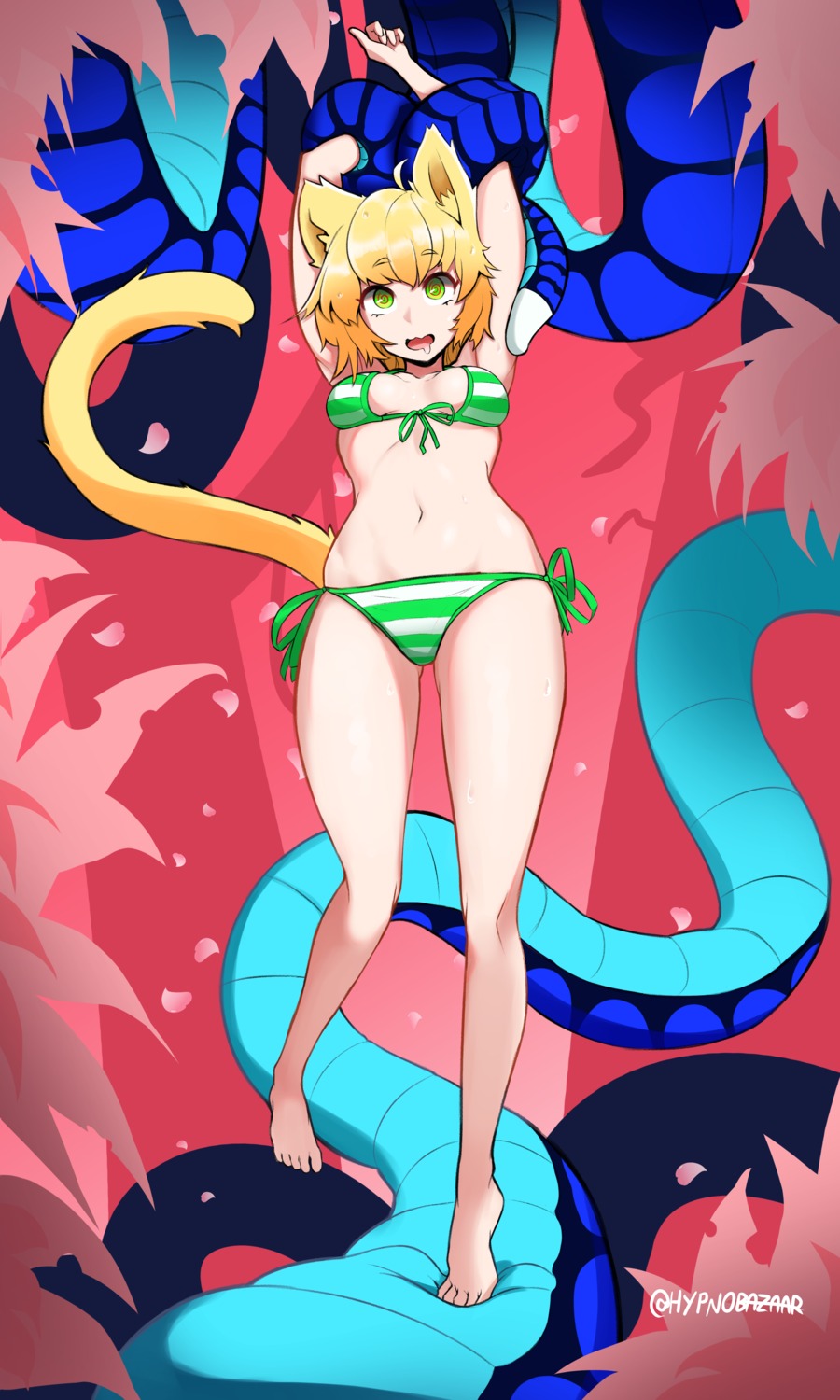 animal_ears bikini bondage nekomimi swimsuits tagme tail tentacles