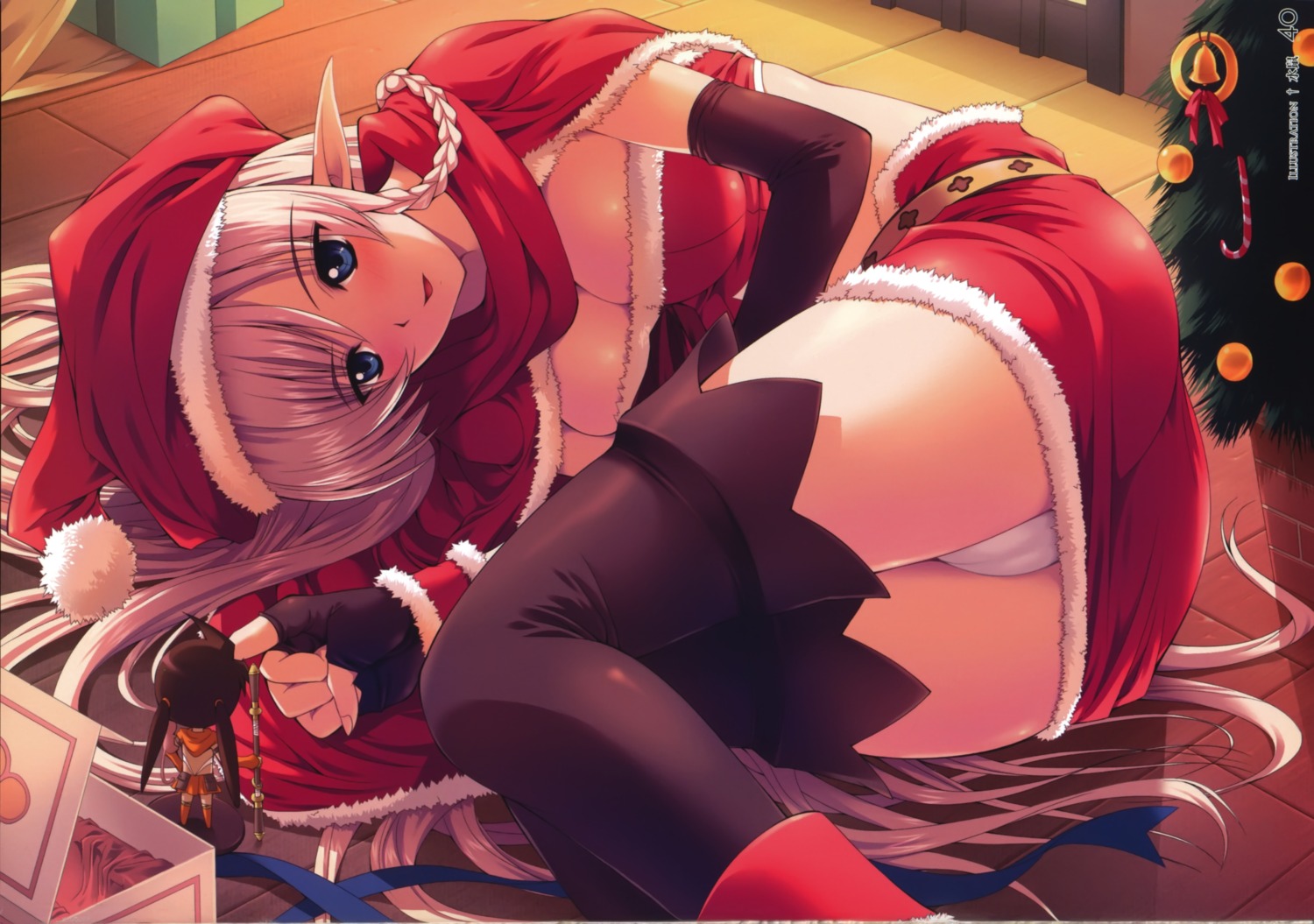 alleyne cameltoe christmas cleavage elf mizunezumi nowa pantsu pointy_ears queen's_blade scanning_resolution