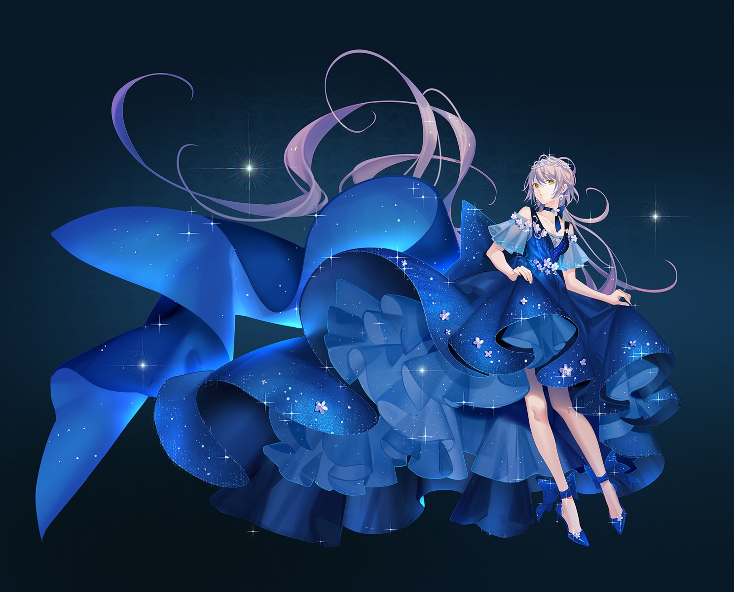 dress heels luo_tianyi skirt_lift tidsean vocaloid