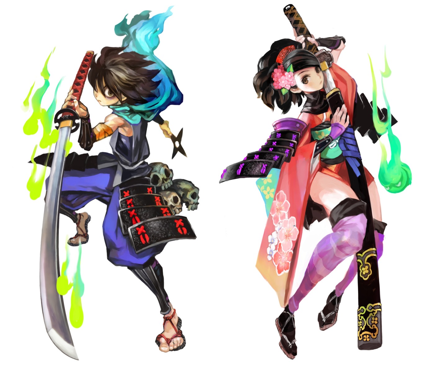 george_kamitani kisuke momohime_(muramasa) oboro_muramasa